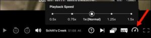 Fast way to change playback speed on Netflix App